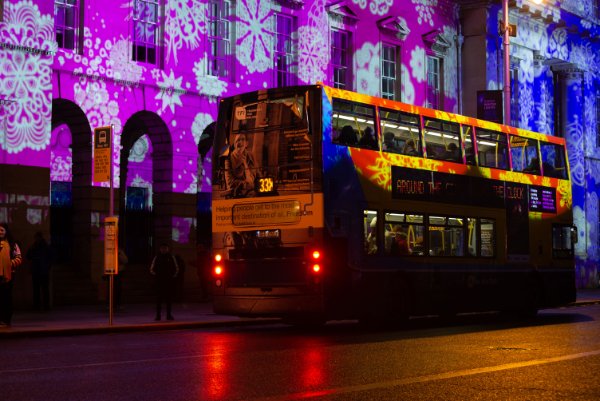 Bus at night time