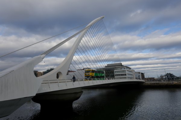 Bus on bridge