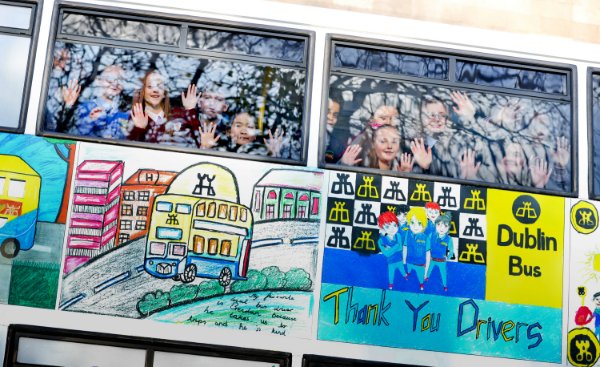 Picture of children on community spirit bus
