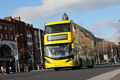 Bus entering service on o Connell Street