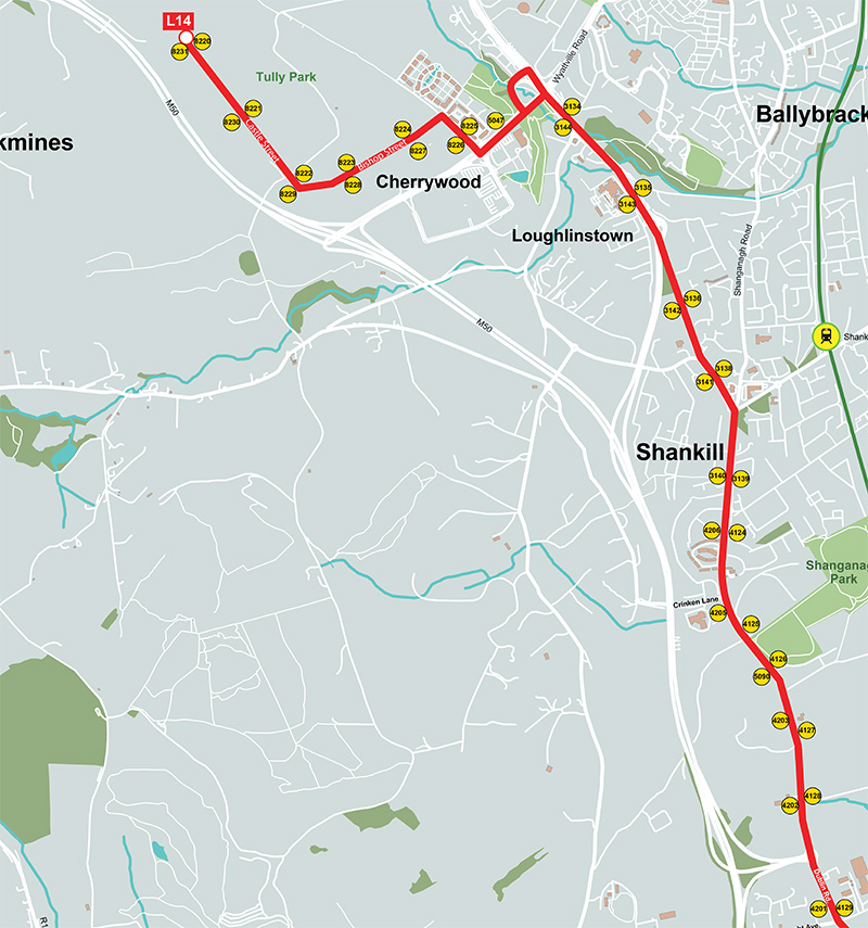 JPeg of Route Route L14 route extension
