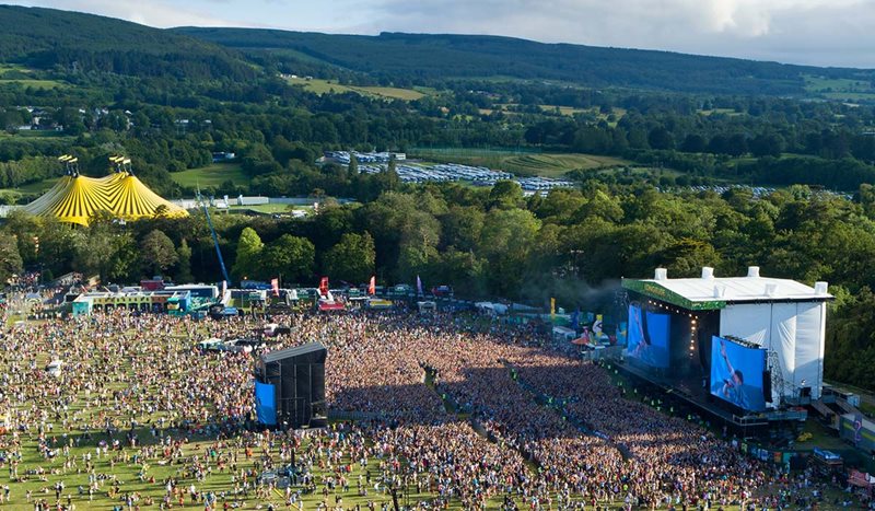 Image of stage of Marlay Park with large crowd