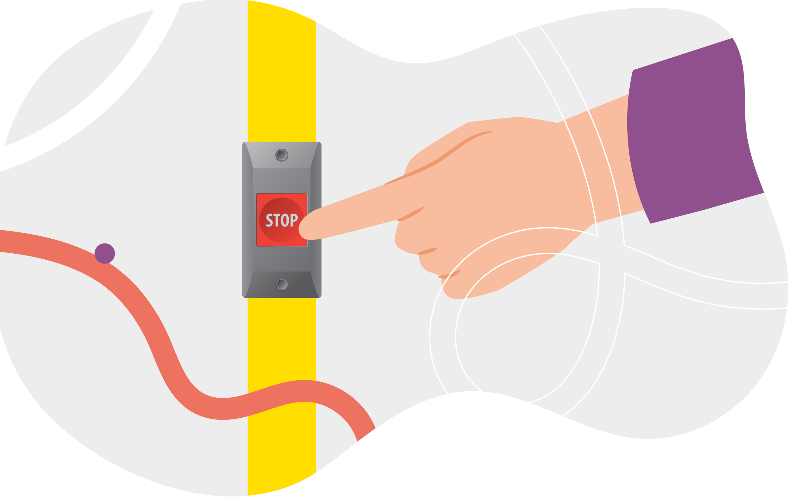 Animation of customer pressing the bell