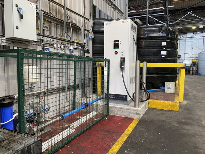 Image of rainwater harvesting equipment in Summerhill depot