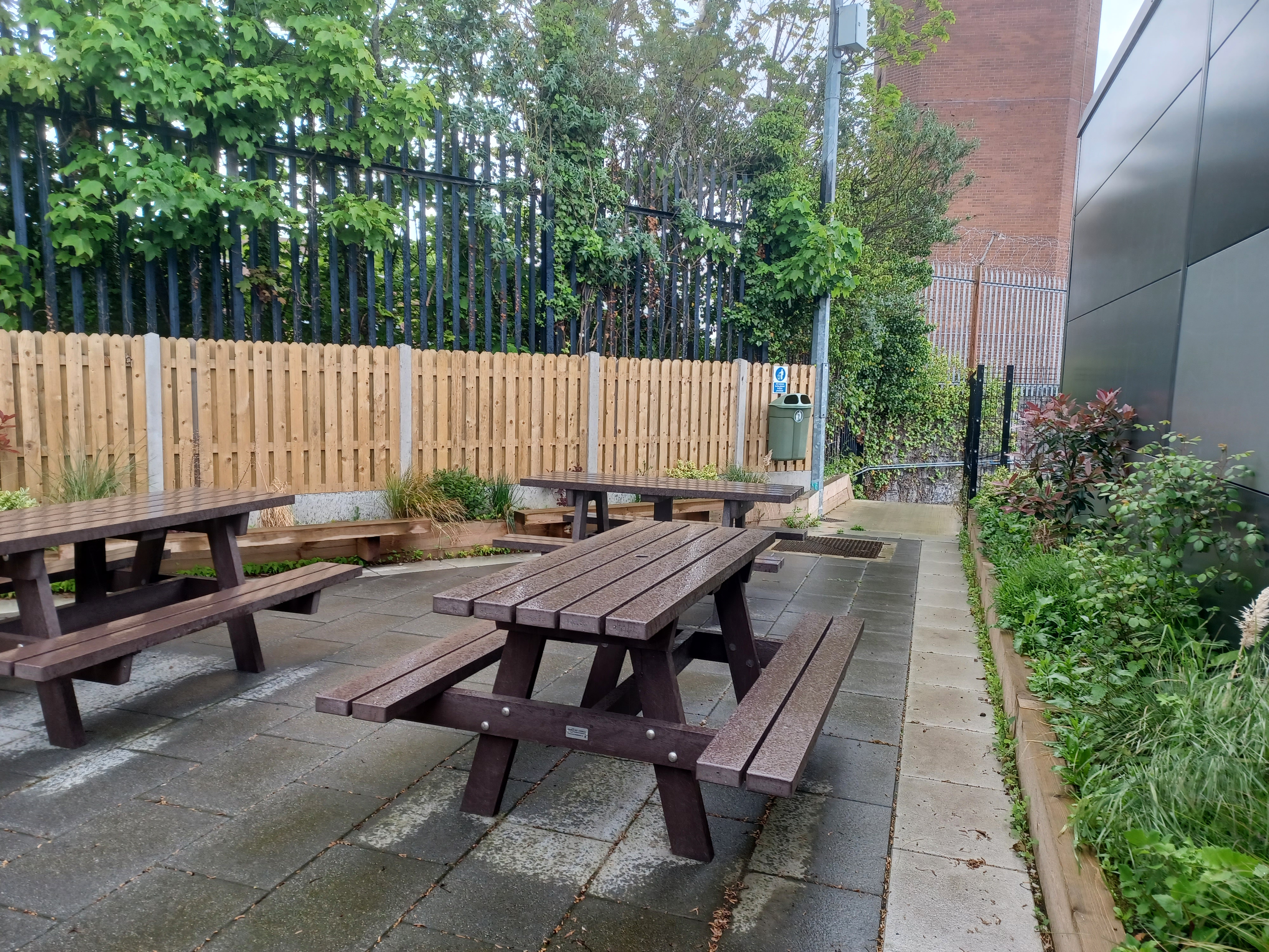 Image of Dublin Bus wellness garden in Broadstone Depot