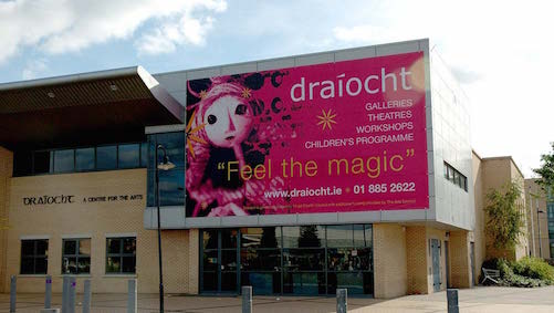 Advertisement on billboard outside Draíocht Centre